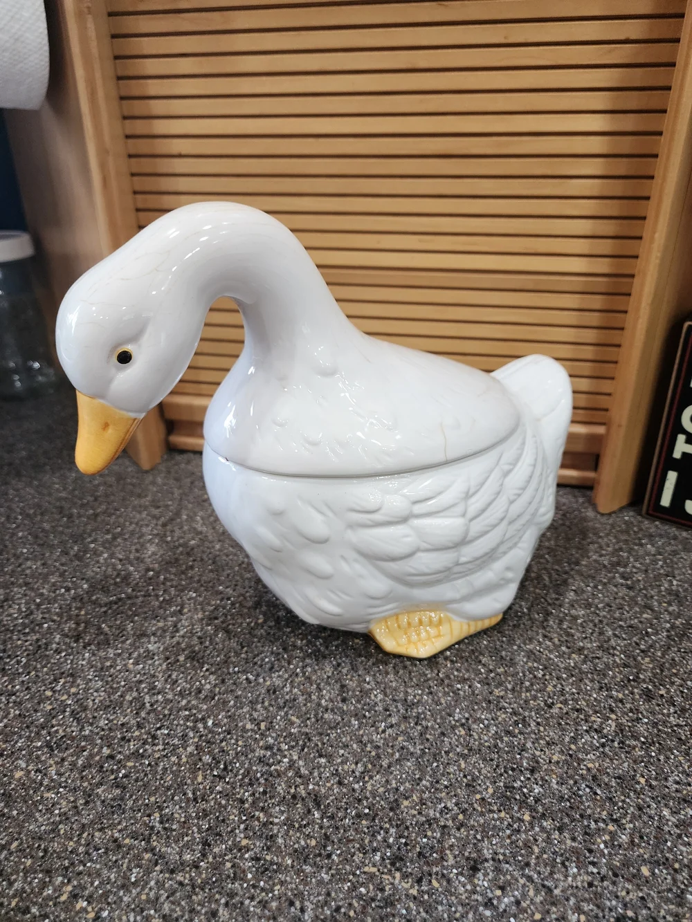 Vintage Duck Cookie Jar made in Taiwan